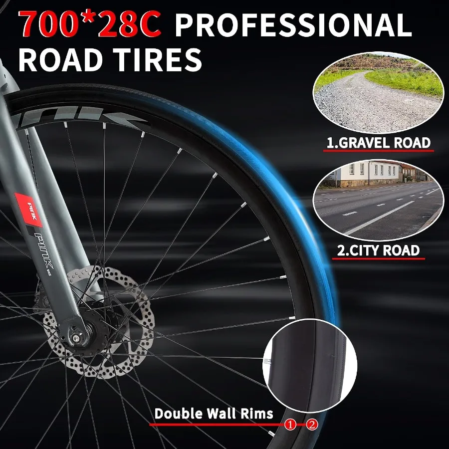 로드 자전거, 700C 시티형 통근 자전거, 21단 시 - Carbon Bike Frame 리뷰 및 가격